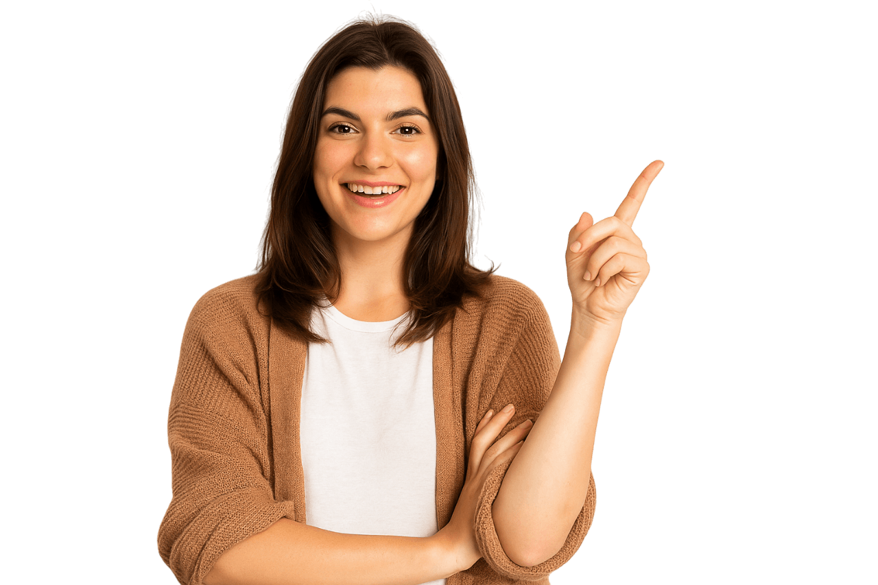 Estudante sorrindo