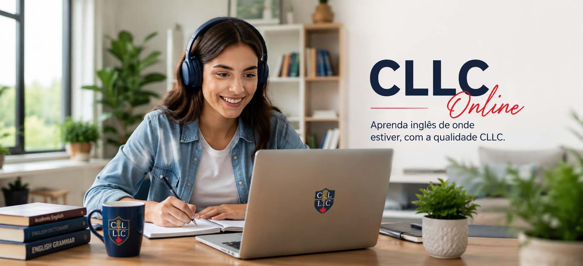 Aulas de inglês online ao vivo da CLLC